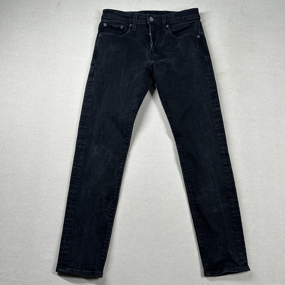 Levis 512 Premium Jeans Womens 28x30 (fits 26x27) Charcoal Wash Taper Whiskering - Picture 1 of 12